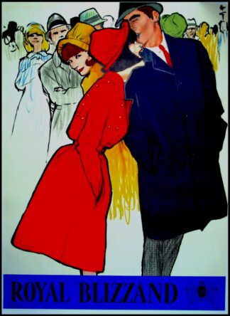 René GRUAU : Royal Blizzand, affiche ancienne originale publicitaire circa 1960