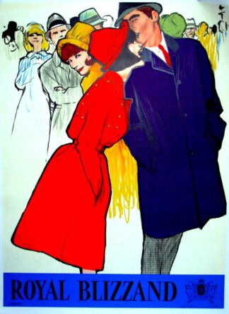 René GRUAU : Royal Blizzand, affiche ancienne originale publicitaire circa 1960
