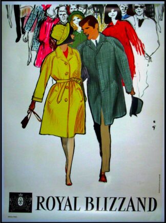 René GRUAU : ROYAL BLIZZAND II, affiche ancienne originale publicitaire circa 1960