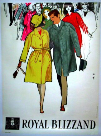 René GRUAU : ROYAL BLIZZAND II, affiche ancienne originale publicitaire circa 1960
