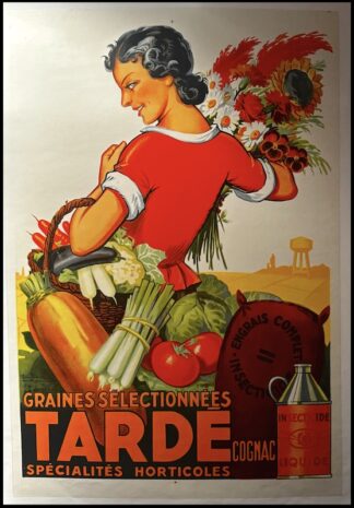 Henri LE MONNIER : Graines Tarde , affiche ancienne originale publicitaire circa 1928