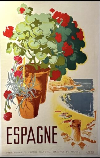 MORELL : Espagne, affiche ancienne originale de voyage 1940