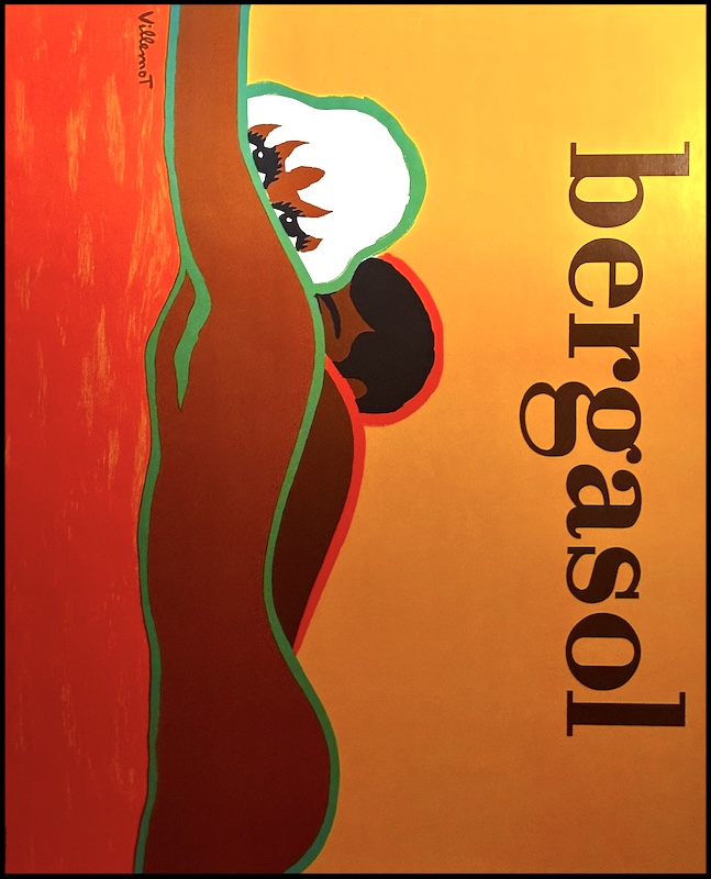 Bernard VILLEMOT : Bergasol, affiche ancienne originale publicitaire 1970