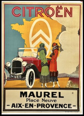 Pierre LOUŸS : CITROËN, affiche ancienne originale publicitaire 1924